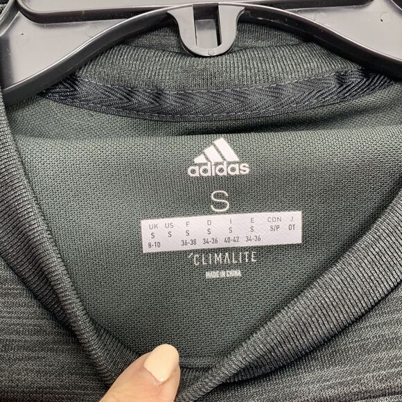 Adidas women's climalite short sleeve T-shirt size S Gray - Picture 3 of 5